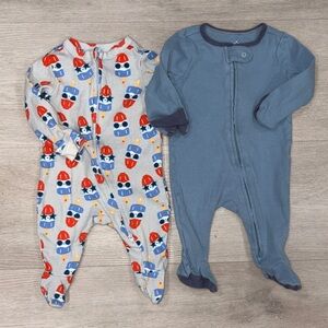 Blue and Multicolor Kids One Pieces
